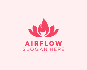 Pink Fire Lotus Candle logo design