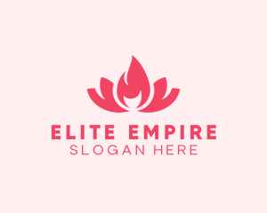 Pink Fire Lotus Candle logo design