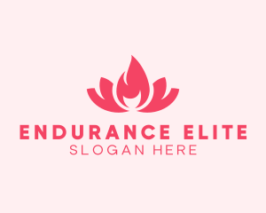 Pink Fire Lotus Candle logo design