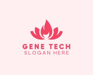 Pink Fire Lotus Candle logo design