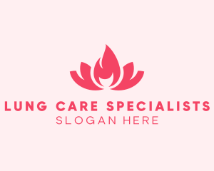 Pink Fire Lotus Candle logo design