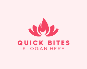 Pink Fire Lotus Candle logo design