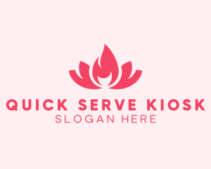 Pink Fire Lotus Candle logo design