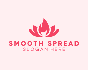 Pink Fire Lotus Candle logo design