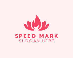 Pink Fire Lotus Candle logo design