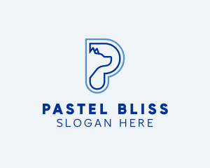 Minimalist Dog Pet logo design