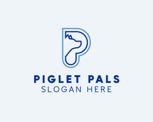 Minimalist Dog Pet logo design