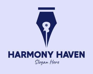 Composer - Guitar Pen Composer logo design