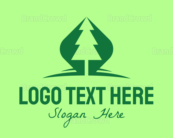 Outdoor Green Pine Tree Logo