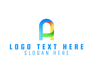 Modern Gradient Letter A logo design