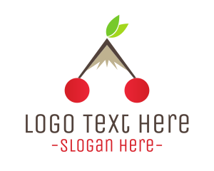 Organic - Cherry Mountain Peak logo design
