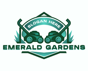 Grass Lawn Mower logo design