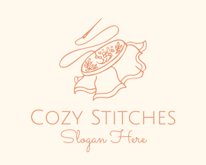 Embroidery Sewing Fabric logo design