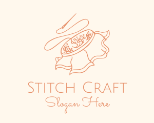 Stitch - Embroidery Sewing Fabric logo design