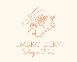 Embroidery Sewing Fabric logo design