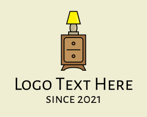 Cabinet - Lamp Cabinet Furniture logo design