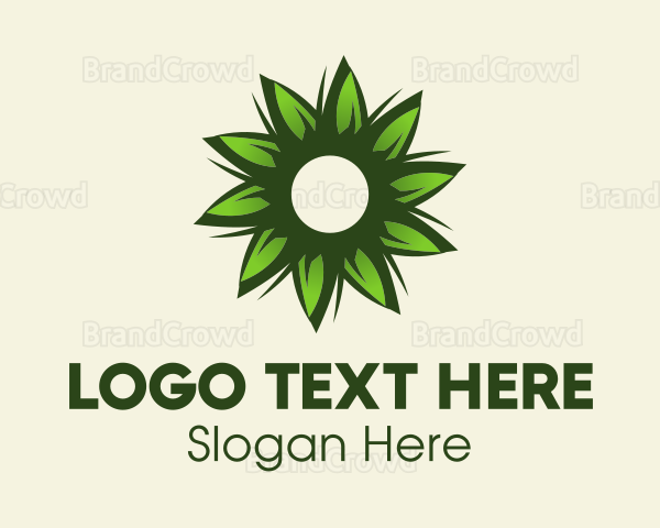 Eco Leaf Flower Logo