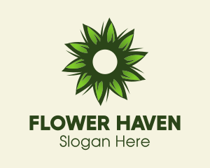 Eco Leaf Flower  logo design