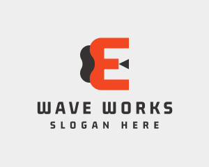 Wavy - Multimedia Wavy Letter E logo design