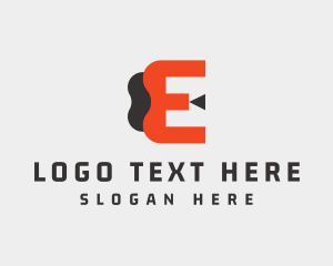 Vlogger - Multimedia Wavy Letter E logo design