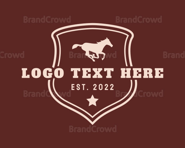 Western Rodeo Horse Logo