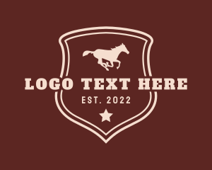 Barn - Western Rodeo Horse logo design