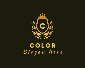 Agency - Gold Crown Shield logo design