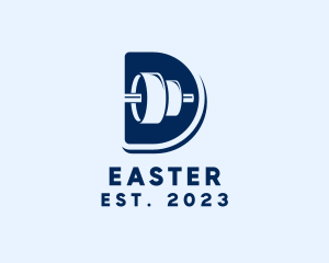 Crossfit - Barbell Weight Training logo design
