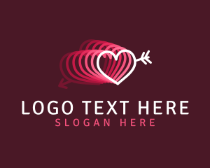 Romantic - Online Dating Romance Heart logo design