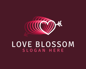 Romance - Online Dating Romance Heart logo design