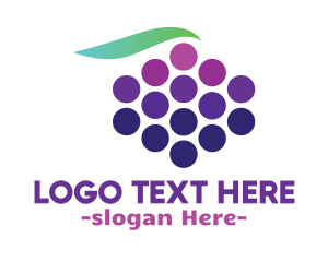 Flavor - Abstract Grape Fruit logo design