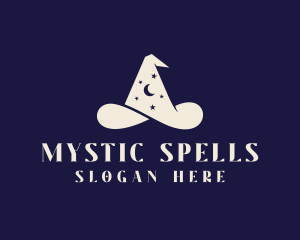 Witch - Magician Wizard Hat logo design