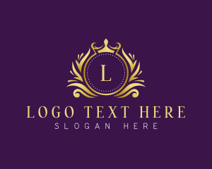 Exclusive - Crown Wreath Royal logo design