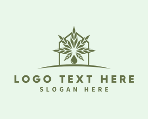 Essential Oil - Marijuana Oil Extract House logo design