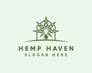 Marijuana Oil Extract House logo design