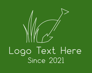 Garden - Landscape Garden Shovel Grass logo design