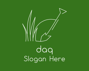 Landscape Garden Shovel Grass Logo