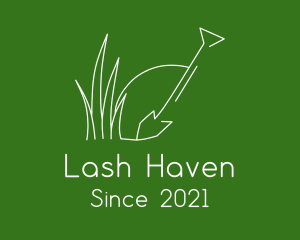 Landscape Garden Shovel Grass logo design