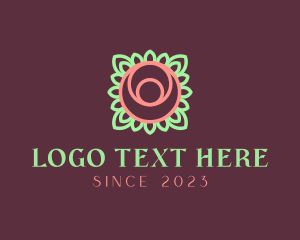 Lotus - Yoga Rose Bud logo design
