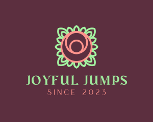 Yoga Rose Bud logo design