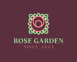 Rose - Yoga Rose Bud logo design