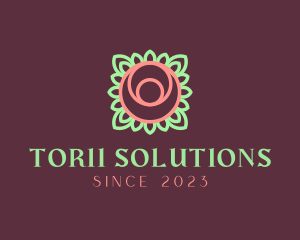 Yoga Rose Bud logo design