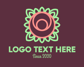Plantation - Yoga Rose Bud logo design