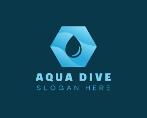 Purified Aqua Droplet logo design