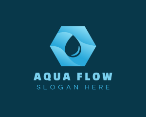 Purified Aqua Droplet logo design