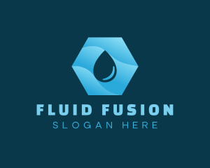 Purified Aqua Droplet logo design