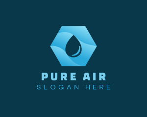 Purified Aqua Droplet logo design