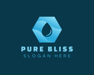 Purified Aqua Droplet logo design