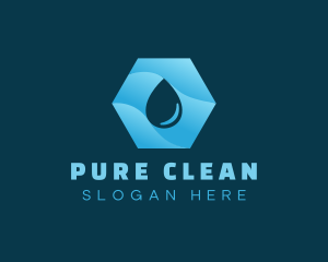 Purified Aqua Droplet logo design