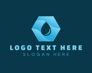 Water Drop - Purified Aqua Droplet logo design